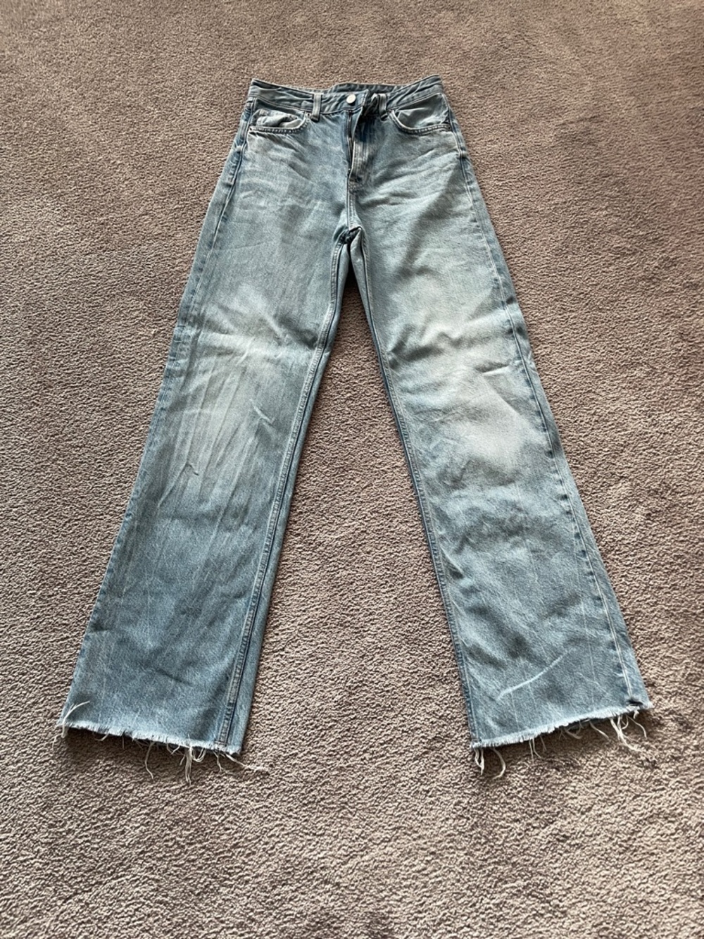 Zara Light Blue Wide Leg Jeans